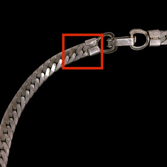 Vintage Yellow Green Enamel Gun Metal Herring Bone Chain Collar Bib Necklace - Picture 7 of 9